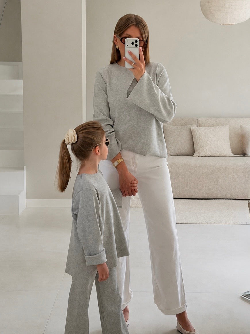 RIB SWEATSHIRT KID & WOMAN