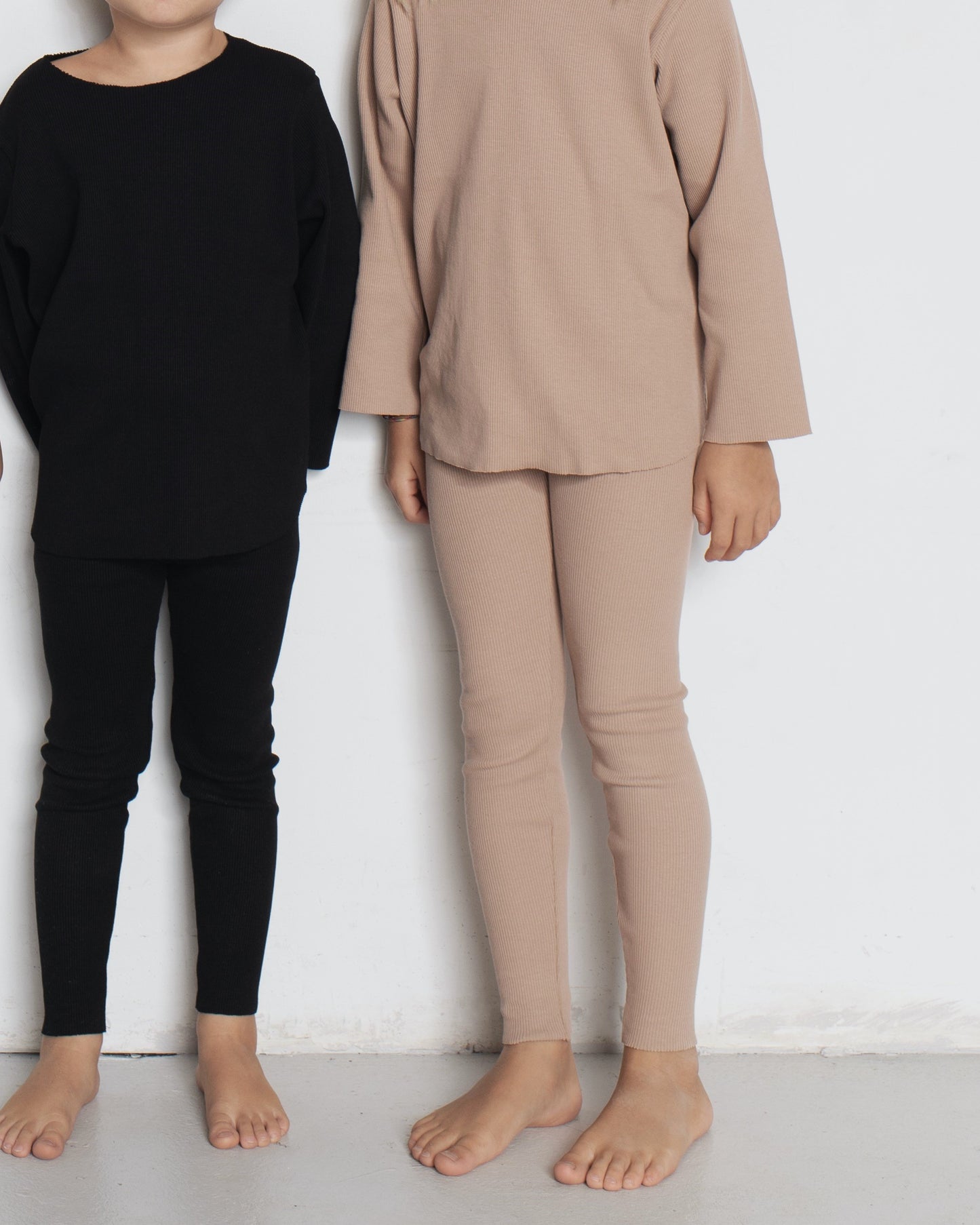 RIB SWEATSHIRT SET BLACK