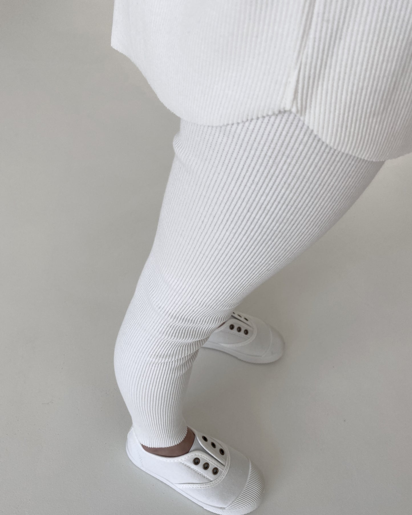RIB SWEATSHIRT SET NATURAL WHITE
