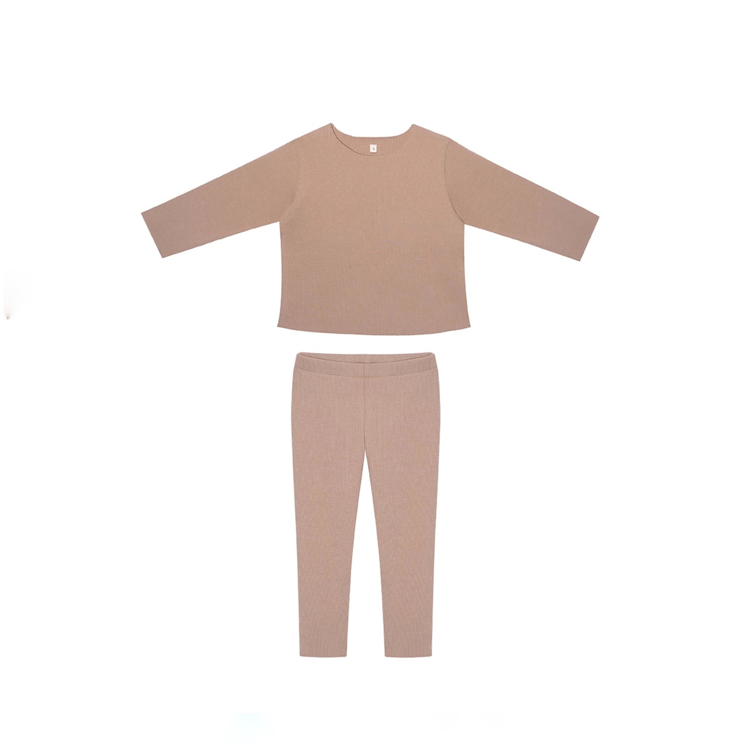 RIB SWEATSHIRT SET NUDE