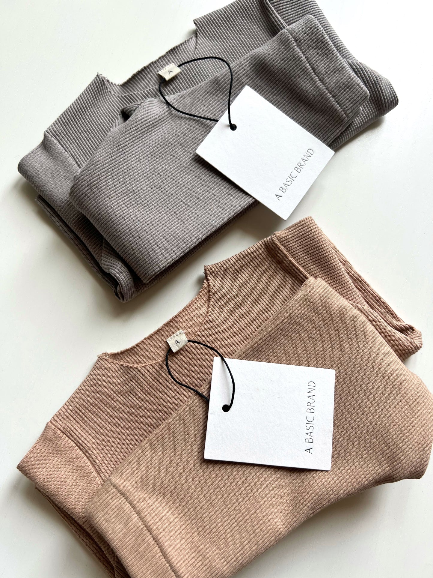 RIB SWEATSHIRT SET NUDE