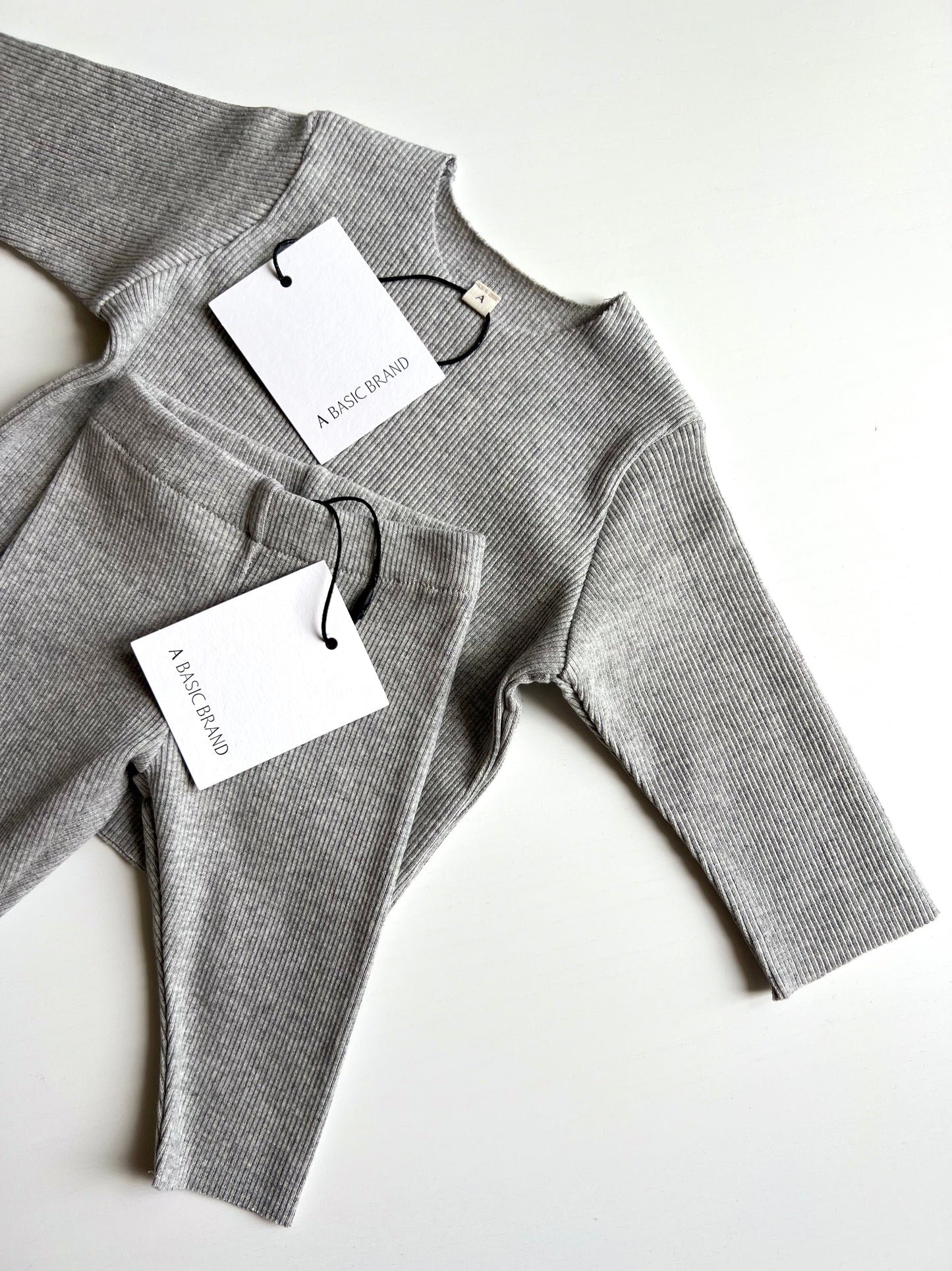RIB SWEATSHIRT SET LIGHT GREY