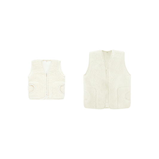 WOOL SET KID & WOMAN NATURAL WHITE
