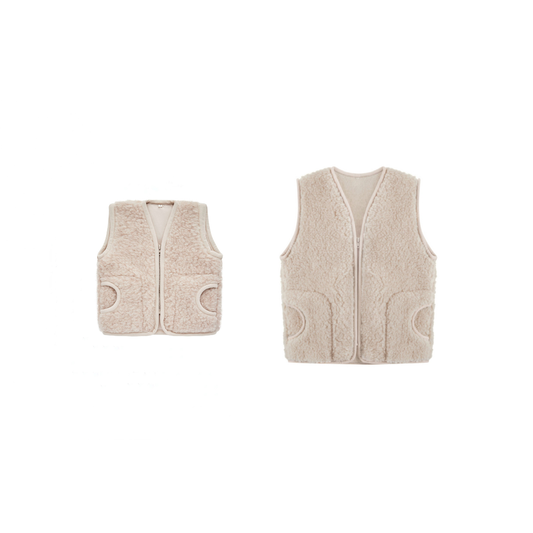 WOOL SET KID & WOMAN BEIGE