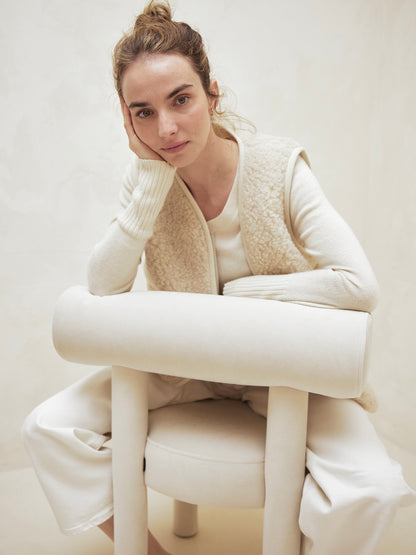 WOMEN'S WOOL VEST WITH LINING