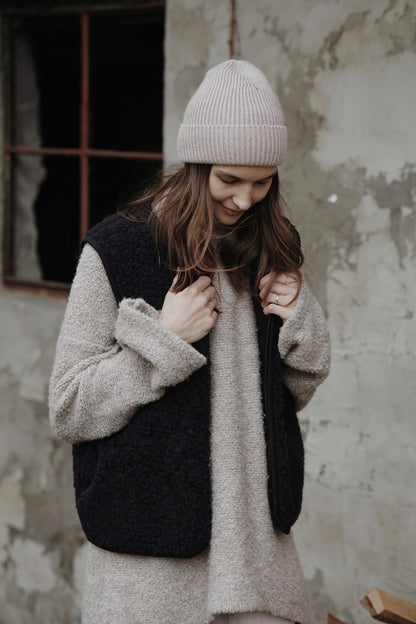 WOMEN'S WOOL VEST WITH LINING
