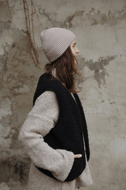 WOMEN'S WOOL VEST WITH LINING