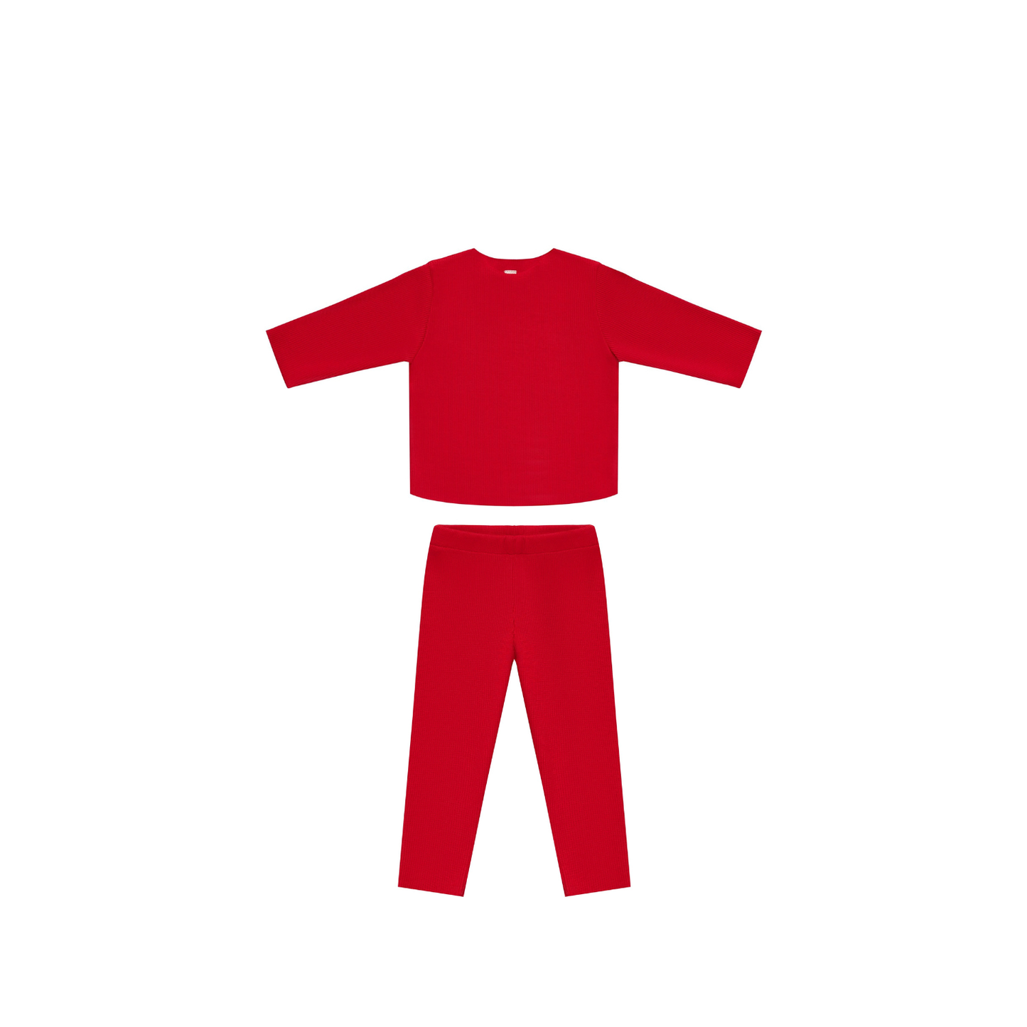 RIB SWEATSHIRT SET RED