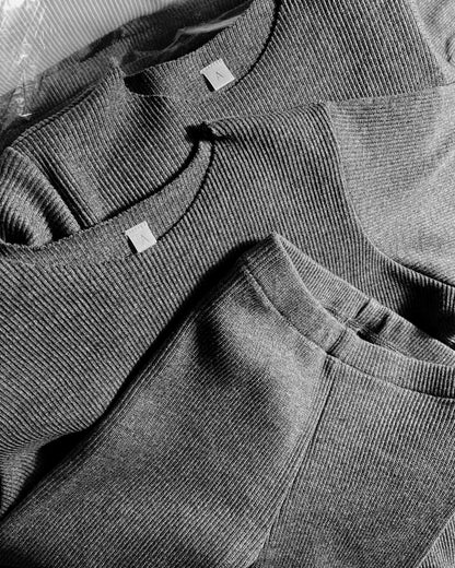 RIB SWEATSHIRT SET