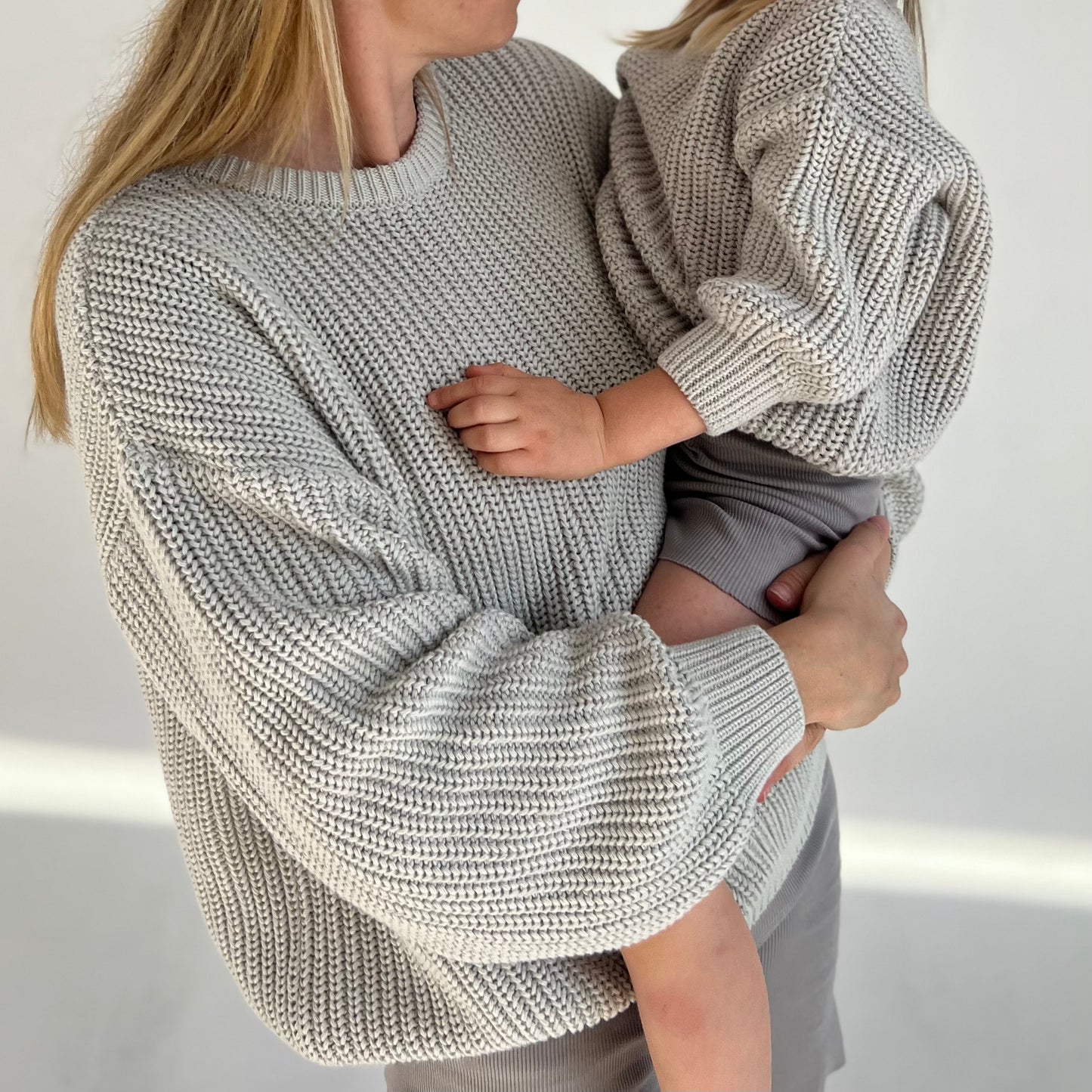 BAWEŁNIANY SWETER DZIECKO + MAMA