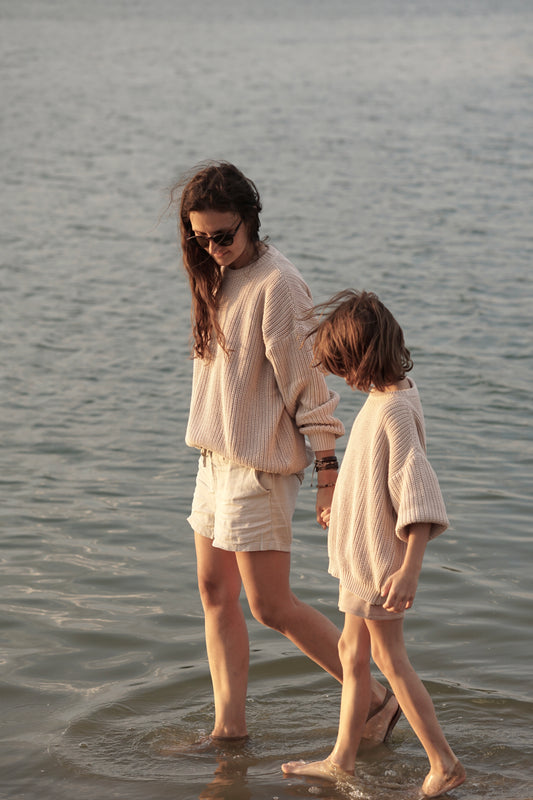 COTTON SWEATER SET KID & WOMAN