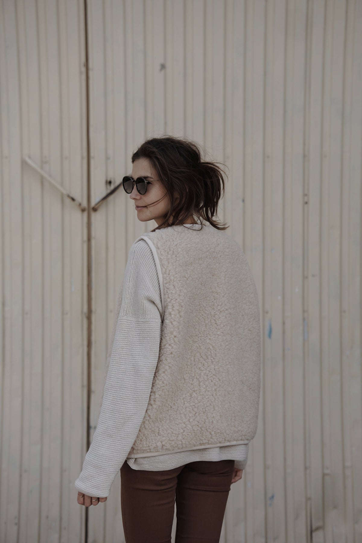 WOMEN'S WOOL VEST WITH LINING