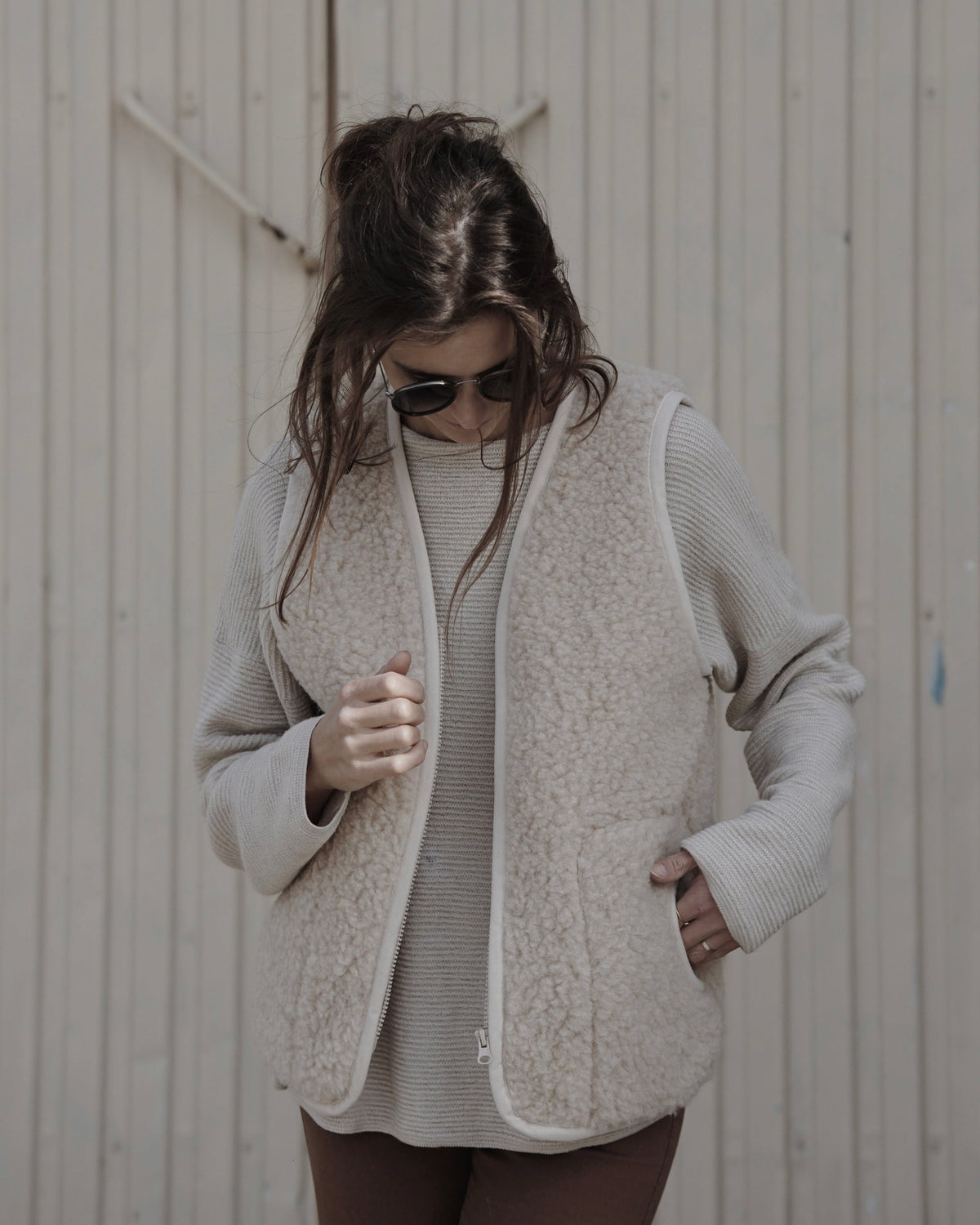 WOMEN'S WOOL VEST WITH LINING
