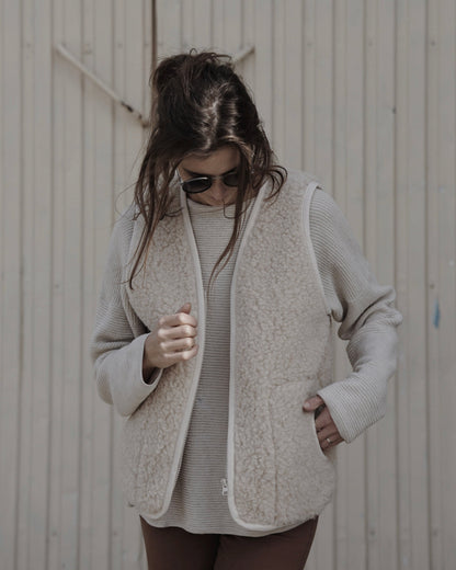 WOMEN'S WOOL VEST WITH LINING