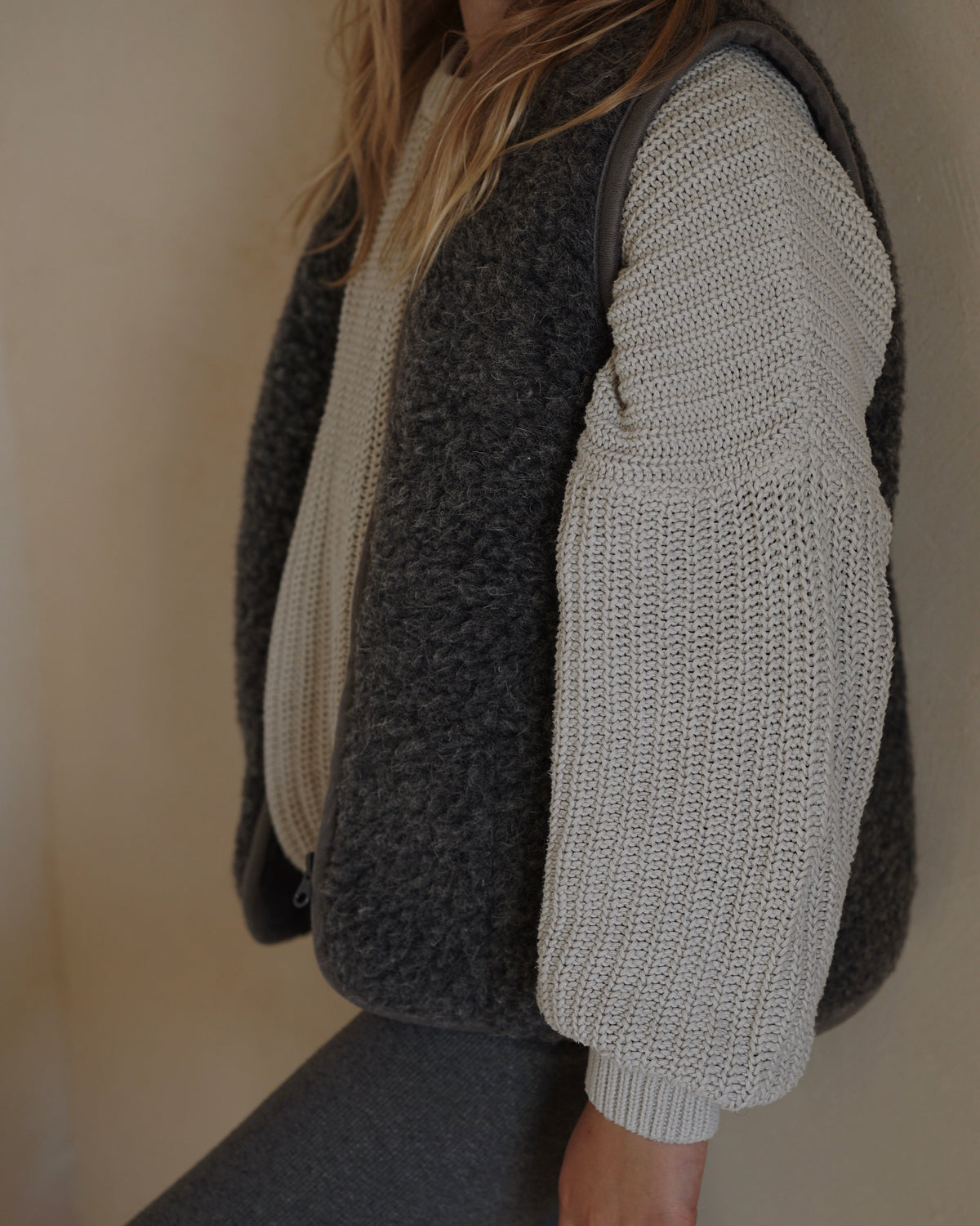 GILET IN LANA CON FODERA