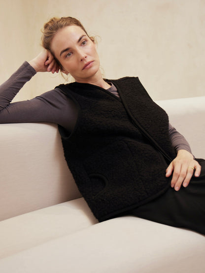 WOMEN'S WOOL VEST WITH LINING