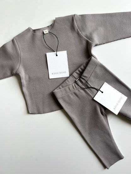 RIB SWEATSHIRT SET