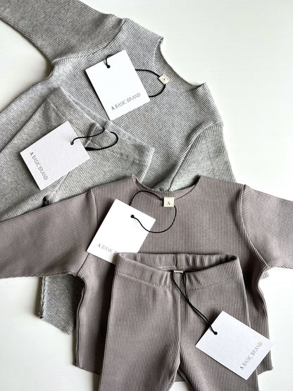 RIB SWEATSHIRT SET